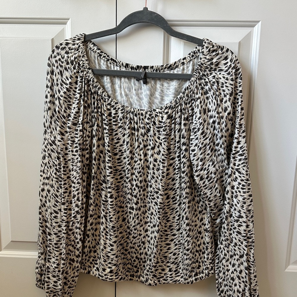 Anthropologie Leopard Print Women's Top
